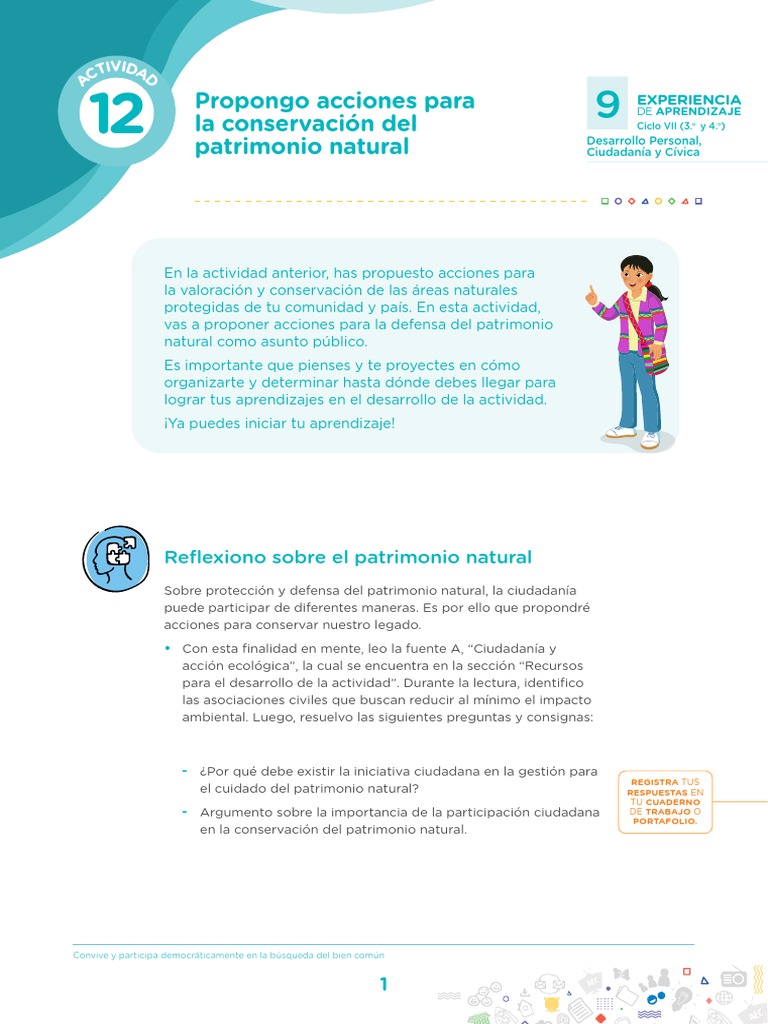12 - Propongo Acciones para La Conservación Del Patrimonio Natural ...