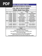 Badminton Doubles Event-Matches