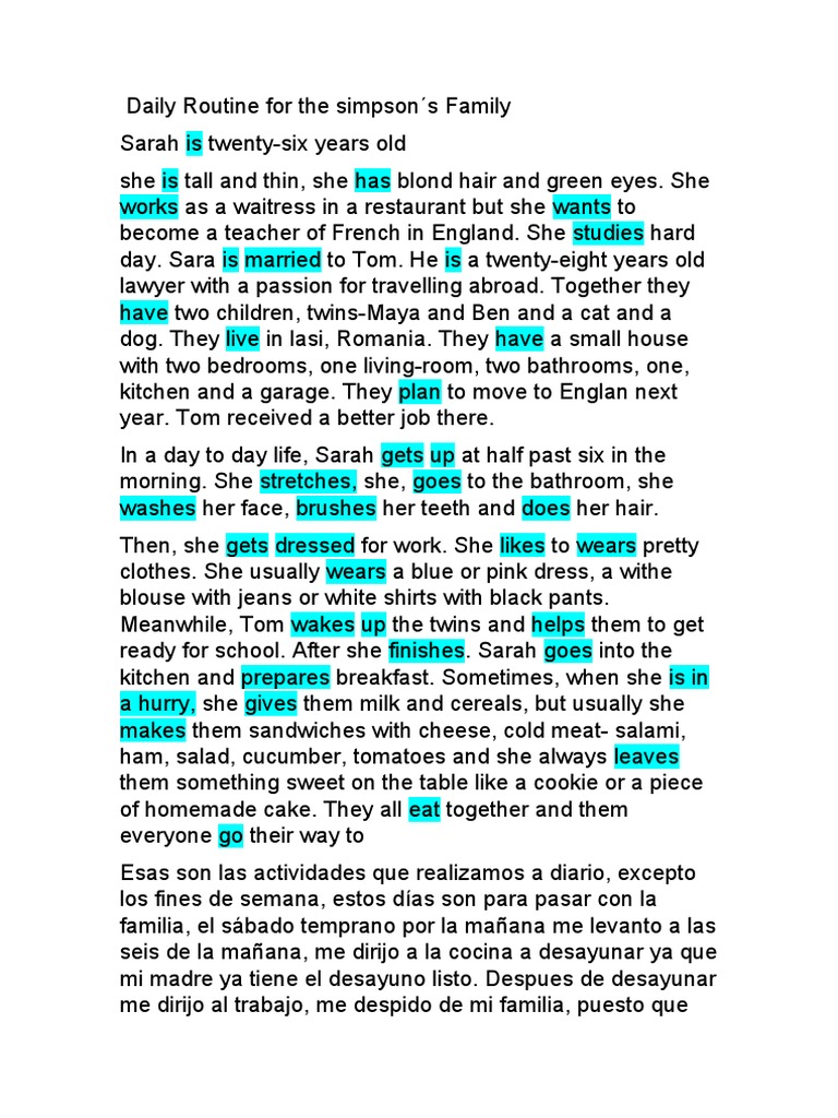 daily-routine-for-the-simpson-s-family-pdf