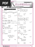 Álgebra - Leyes de Exponentes