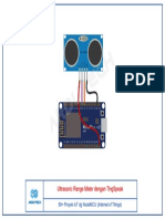 Skematik Ultrasonic Range Meter Dengan TingSpeak