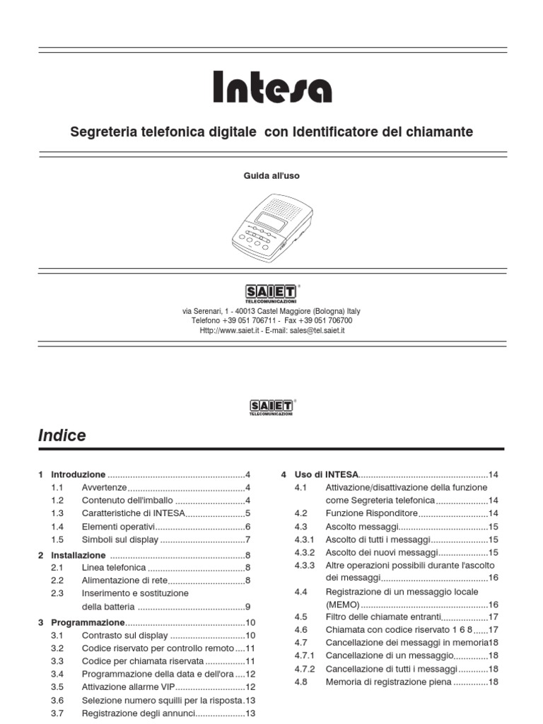 SAIET Segreteria Intesa PDF