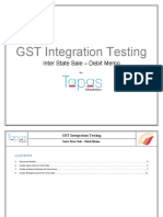 GST Integration Testing: Inter State Sale - Debit Memo