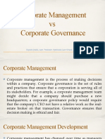 Corporate Management Vs Corporate Governance: Rajnish Jindal, Asst. Professor, Symbiosis Law School, Noida