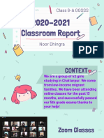 2020-2021 Classroom Report: Class 6-A GGSSS