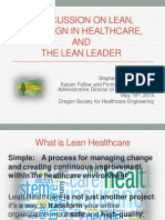 A DISCUSSION ON LEAN HEALTHCARE AND THE LEAN LEADER