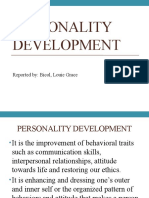 Personality Development: Reported By: Bicol, Louie Grace