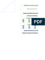 Planilha de Controle de Produção