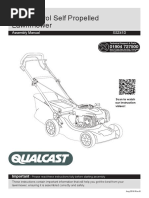 Qualcast 41cm Petrol Self Propelled Lawnmower: Assembly Manual XSZ41D