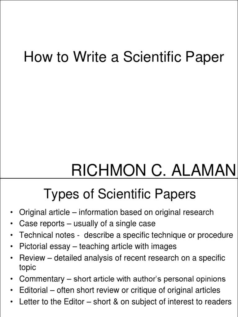 Scientific Paper Writing Guide | PDF | Cognition | Science