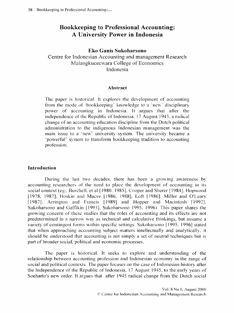 Sukoharsono 2000 Bookkeeping To Professional Accounting PDF