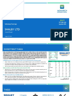 Shalby LTD: Initiating Coverage TP Inr 320 Upside 65%