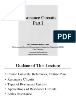 Lecture 1 - Resonance Circuits - Part I