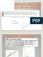 Magnitud, Norma o Módulo de Un Vector