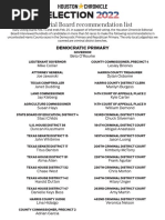 Election: Editorial Board Recommendation List