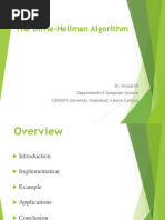 The Diffie-Hellman Algorithm: Dr. Amjad Ali Department of Computer Science COMSATS University Islamabad, Lahore Campus