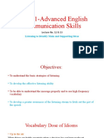 PEL201-Advanced English Communication Skills: Listening To Identify Main and Supporting Ideas