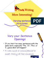 Varying Sentence Structures