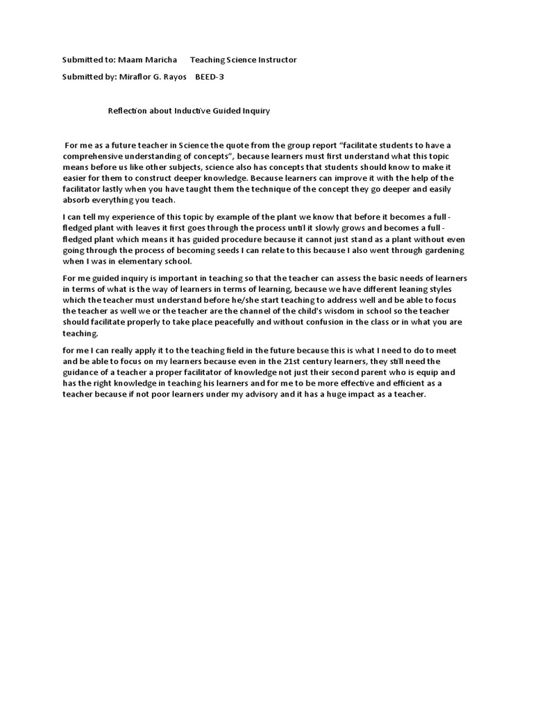 Inductive Guided Inquiry | PDF