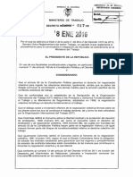 Decreto 17 Del 08 de Enero de 2016