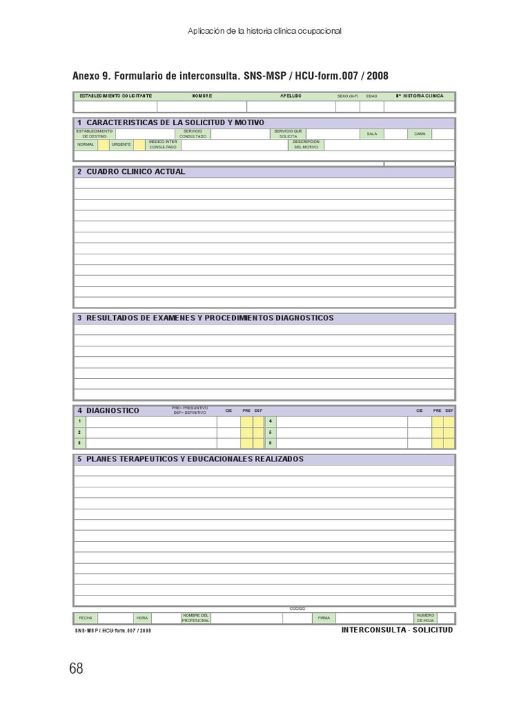 Form007 Interconsulta | PDF | Enfermedades y trastornos | Medicina