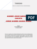 Tareas: Andree Josue Sarmiento Chicata Jorge Andrés Osorio Rueda