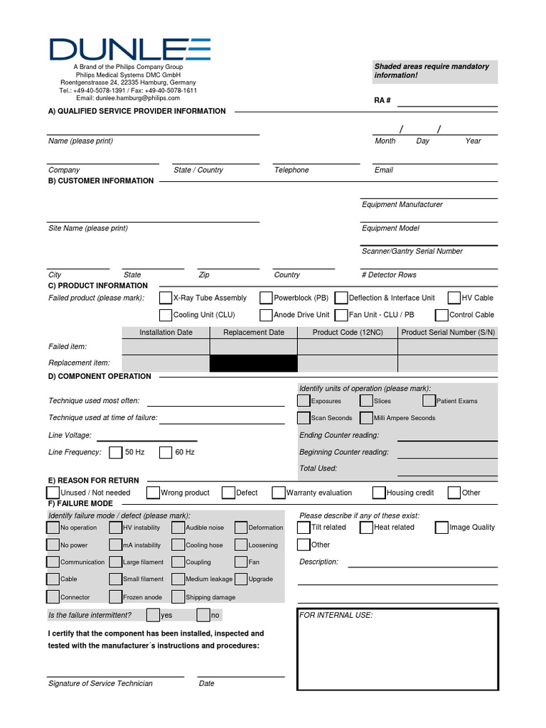 Medical Equipment Failure Report Form | PDF | Vacuum Tube | Electrical ...