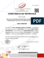 Constancia Primera Matricula