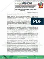 Aprobación Modificación Expediente Técnico N°05 Proyecto Gestión Ambiental