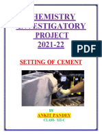 Chemistry Investigatory Project 2021-22: Setting OF Cement