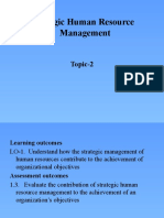 Strategic Human Resource Management: Topic-2