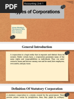 Types of Corporations: Accounting Unit 1