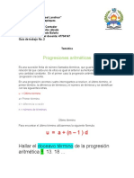 Progresiones Aritméticas Matemática Comercial