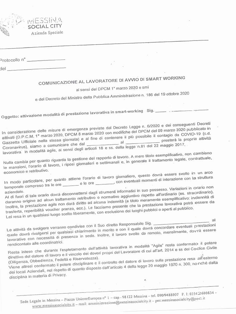 Modulo Smart Working | PDF
