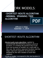 Network Models:: - Shortest-Route Algorithm - Minimal Spanning Tree Algorithm