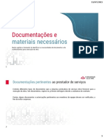 Documentacoes e Treinamentos Necessarios