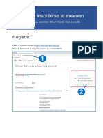 Registro e Inscribirse al examen