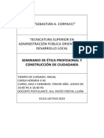 SEMINARIO DE ETICA PROFESIONAL Y CONSTRUCCION CIUDADANA. Rocio Luján