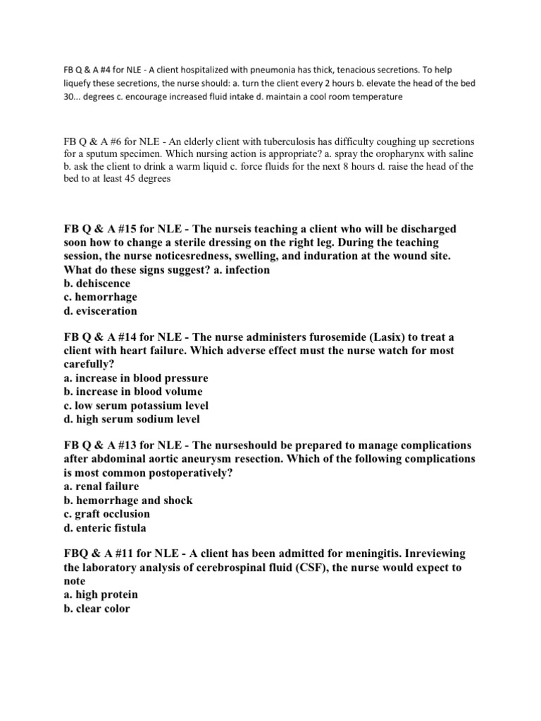 NLE Questions | PDF