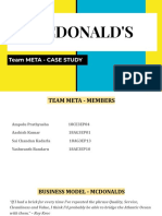 Mcdonald'S: Team Meta - Case Study