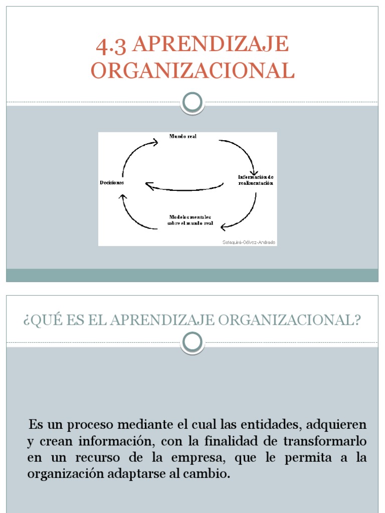 4.3 Aprendizaje Organizacional | PDF | Aprendizaje | Mente