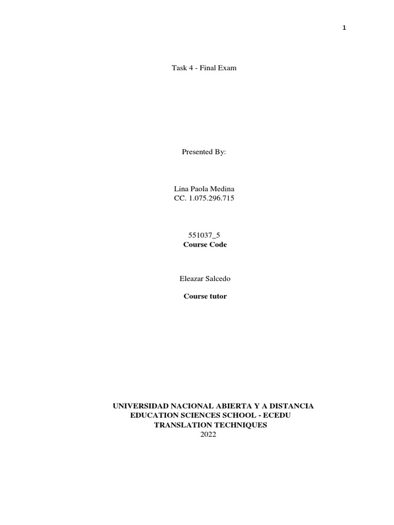 Task 4 - Final Exam | PDF