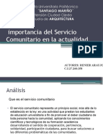 Importancia Del Servicio Comunitario en La Actualidad