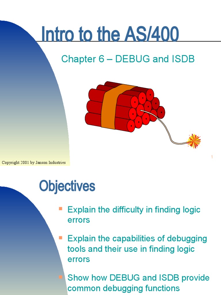Intro To The AS/400: Chapter 6 - DEBUG and ISDB | PDF | Subroutine ...