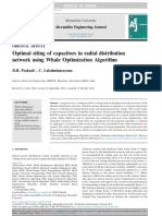 Optimal Siting of Capacitors in Radial Distribution Network Using Whale Optimization Algorithm