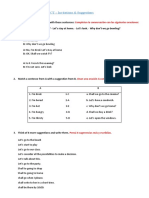 PRACTICE MAKES PERFECT - Invitations & Suggestions: Completen La Conversación Con Las Siguientes Oraciones