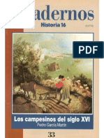 Revista Cuadernos Historia  1995 Los Campesinos Del Siglo XVI