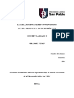 UCSP-EIC-INF-001 Grupo # Informe Proyecto Trabajo CR2
