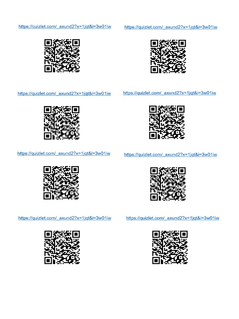 Qr code quizlet pdf