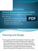 Chemistry SBA skills guide
